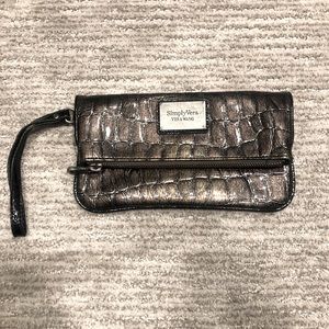 Simply Vera Vera Wang Snakeskin Clutch in Grey